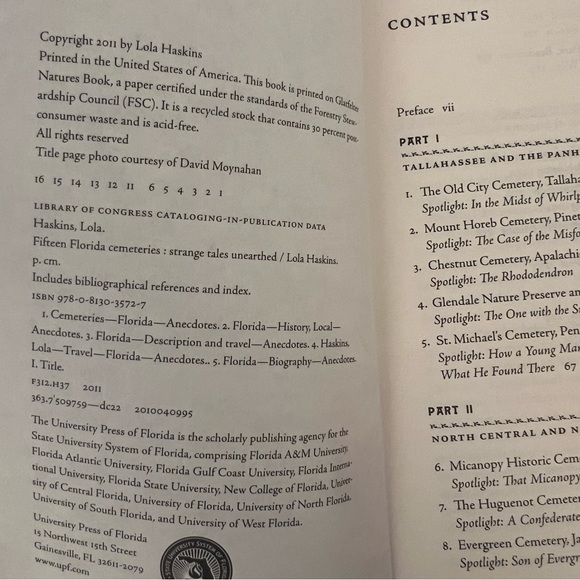 Fifteen Florida Cemeteries - Strange Tales Unearthed by Lola Haskins - Picture 10 of 16